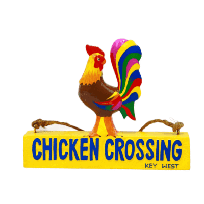 Happy Rooster Crossing Ornament