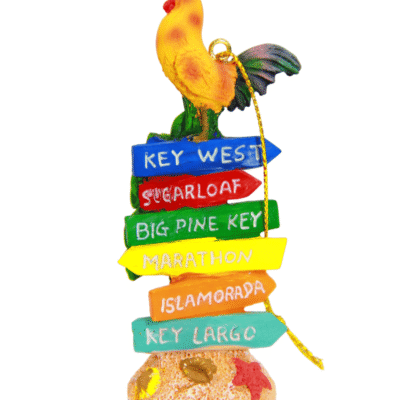 Directions Sign Rooster Ornament