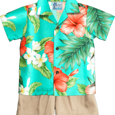Boy’s 2 Piece Hibiscus Set Hawaiian