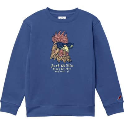 Youth Essential Crew 2.0 - ESYC200 - Just Chillin Rooster - Royal Blue