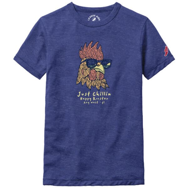 Kids Victory Falls Tee - YB200 - Just Chillin Rooster - Heather Royal Blue