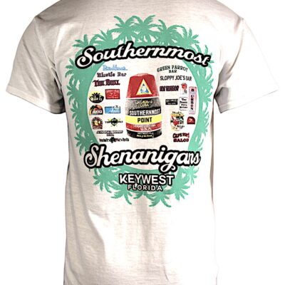 Bar Hopping T-Shirt – Key West – White – Southernmost Point