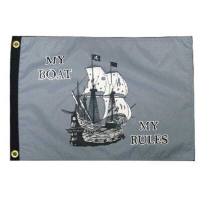 My Boat, My Rules Flag - 12in x 18in