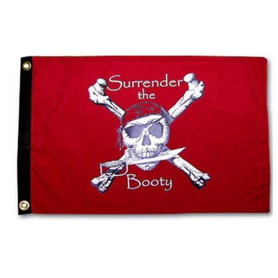 Surrender The Booty Flag (Red) - 12in x 18in