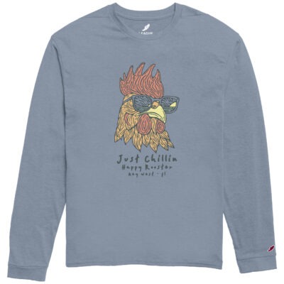 - Triflex L/S Crew - Just Chillin - Happy Rooster