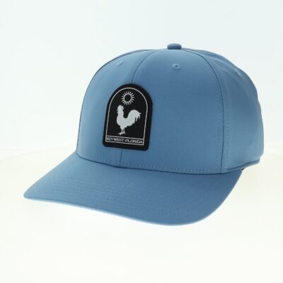 B9A - Back Nine Adjustable Hat - Key West Rooster - Light blue