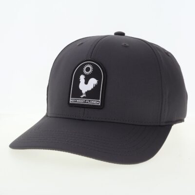 B9A - Back Nine Adjustable Hat - Key West Rooster - Dark Grey